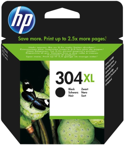 orig. HP Tintenpatrone N9K08AE Nr. 304XL black/schwarz ca. 300 Seiten 5,5ml