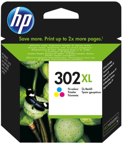 orig. Tintenpatrone HP F6U67AE Nr. 302XL color ca. 330 Seiten