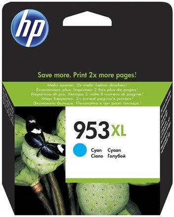 orig. Tintenpatrone HP 953XL F6U16AE, cyan/blau, ca. 1.600 Seiten