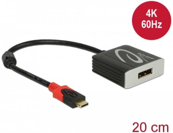 DELOCK Adapter USB Type-C Stecker > Displayport Buchse DP Alt Mode 4K 60 Hz