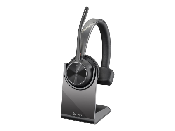POLY Voyager 4310 UC V4310 C USB-A Bluetooth Mono Headset inkl. Charge Stand - Zoom Certified