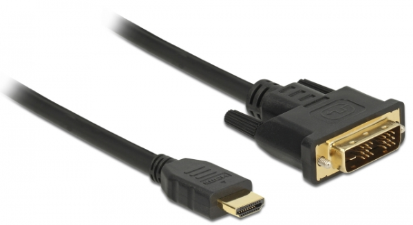 Delock HDMI zu DVI 18+1 Kabel bidirektional 1,5 m Schwarz 85583