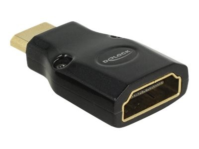 DELOCK Adapter HDMI Mini-C Stecker >HDMI-A Buchse 4K schwarz 65665