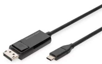 DIGITUS Adaperkabel bidirektional 2m USB-C->DP 8K@30Hz schwarz