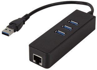 LogiLink USB 3.0 auf Gigabit Ethernet Adapter, schwarzAnschluss: USB-A Stecker, (UA0173A)