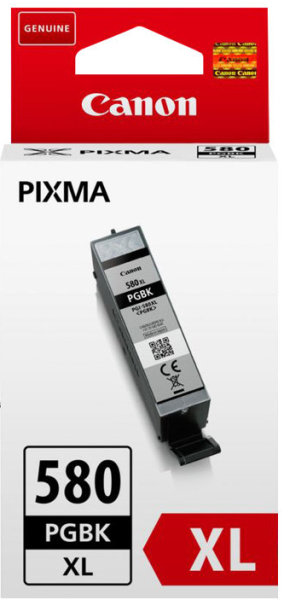 orig. Tintenpatrone Canon PGI-580XLPGBK black/schwarz, 18,5ml für ca. 400 Seiten