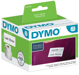 DYMO LabelWriter Namensschilder blanko 89 x 41 mm, 1x300 Etiketten S0722560 / 11356