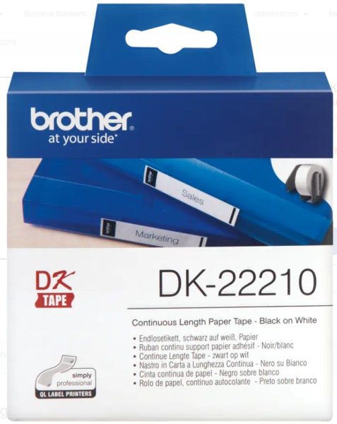 Brother Endlosetiketten Papier DK-22210 29 x 30,48 mm