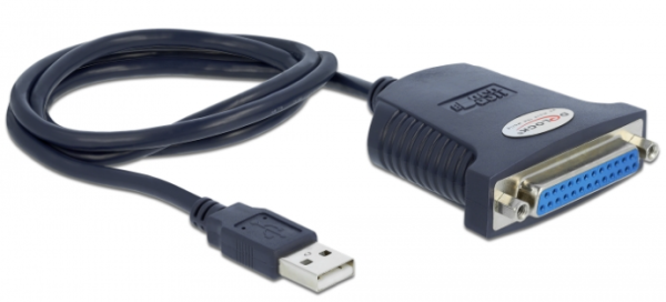Delock USB Adapter, parallel, 0,8m, 25 pol D-Sub Buchse