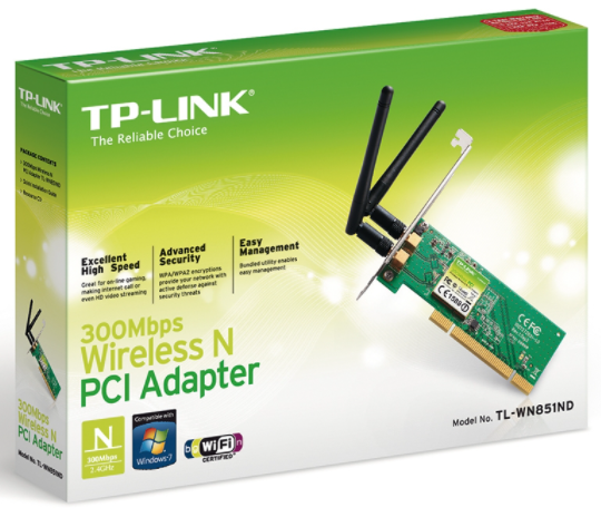 TP-LINK TL-WN851N WLAN PCI Netzwerkadapter 300MBit PCI,802.11b/g/n
