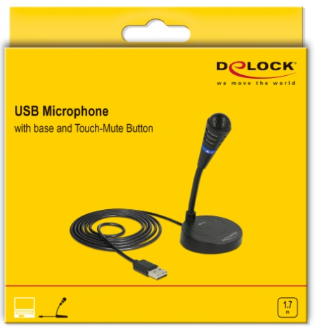 Delock USB Mikrofon mit Standfuss 65868
