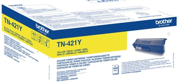 orig. BROTHER TN-421Y Tonerkassette Yellow/Gelb ca. 1800 Seiten