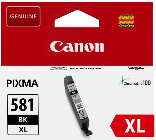 orig. Tintenpatrone Canon CLI-581XLBK black/schwarz, 8,3ml für ca. 500 Seiten