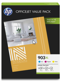 orig. Tintenpatrone HP 903XL CMY OfficeJet Value Pack 25Blatt A4 1CC20AE