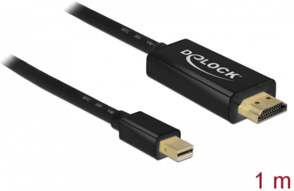 Delock Kabel Mini Displayport 1.1 Stecker > HDMI-A Stecker 1 m 83698