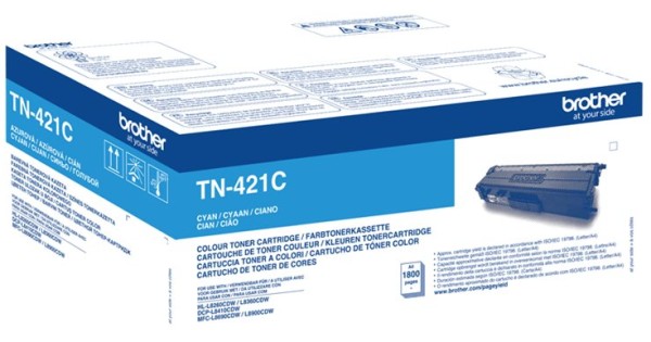 orig. BROTHER TN-421C Tonerkassette Cyan/Blau, ca. 1800 Seiten