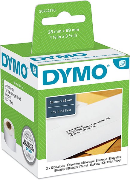 DYMO LabelWriter Adress Etiketten groß weiß 89x28