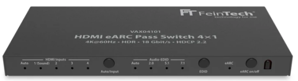 FeinTech eARC-Pass Switch VAX04101A 4 x 1 mit Audio / USB