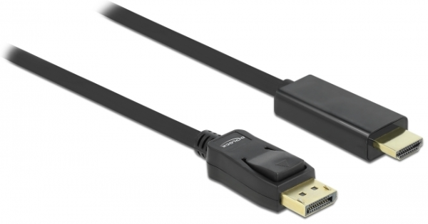 Delock Kabel DisplayPort 1.1 Stecker > High Speed HDMI-A Stecker Passiv 2 m schwarz 82587