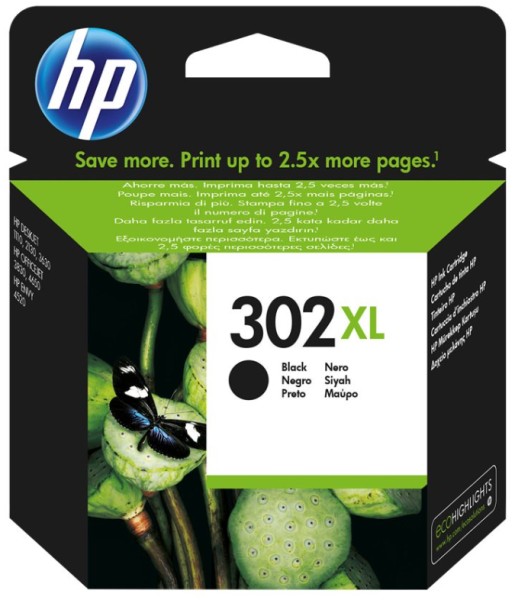 orig. Tintenpatrone HP F6U68AE Nr. 302XL black ca. 480 Seiten