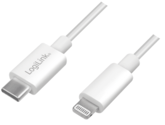 LogiLink USB-C / Lightning St. St. 1m Weiss UA0359