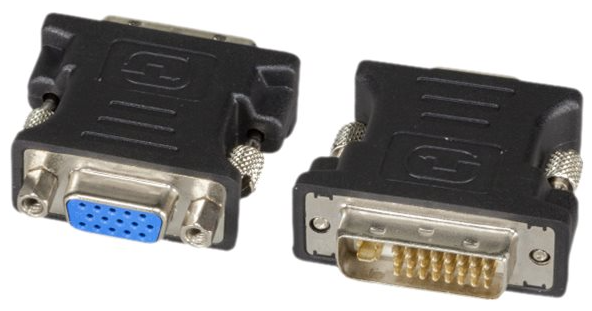 EFB DVI 24+5 Stecker auf VGA HD15 Buchse vergossen vergoldete Kontakte mit Verschraubung, EB460V2