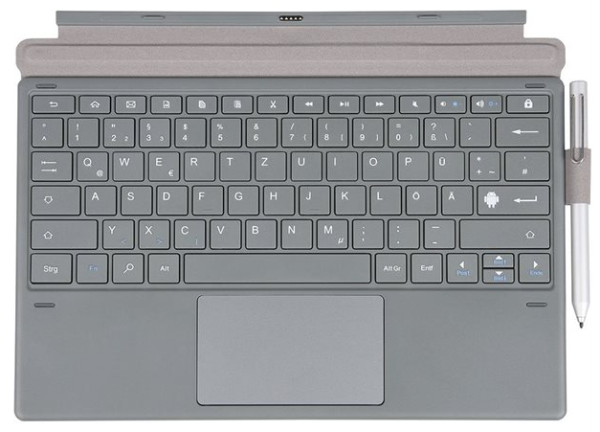 Terra Type Cover Pad 1200DE Tastatur, hellgrau
