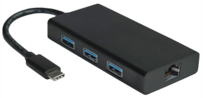 VALUE USB 3.2 Gen 2 Typ C zu Gigabit Ethernet Konverter + Hub