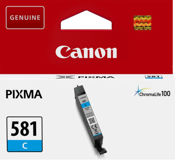 orig. Tintenpatrone Canon CLI-581C cyan/blau, 5,6ml für ca. 250 Seiten
