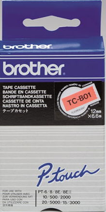 orig. Brother TCB01/TC-B01 Schriftbandkassette schwarz/orange, 12 mm