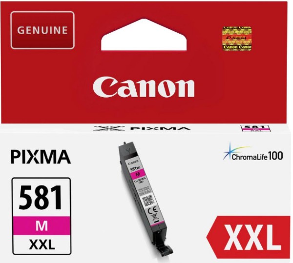 orig. Tintenpatrone Canon CLI-581XXLM Magenta/rot, 11,7ml für ca. 800 Seiten
