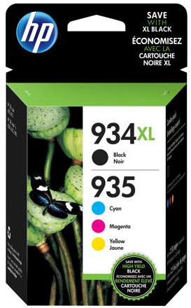 orig. Tintenpatrone HP X4E14AE 934XL 935XL 4er-Pack - Hohe Ergiebigkeit, Schwarz, Gelb, Cyan, Magen