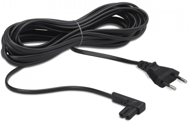 Flexson Anschlusskabel Netzkabel 5 Meter Stecker gewinkelt für Sonos One/One SL/Play:1/3/5, schwarz