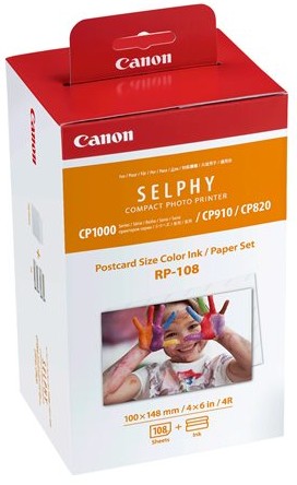 Canon RP-108, Farbbandkassetten- und Papier-Kit - für SELPHY CP1000, CP1200, CP910