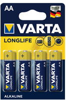 VARTA Alkaline Batterie "Longlife", Mignon (AA/LR6) 1,5 Volt 4er Packung