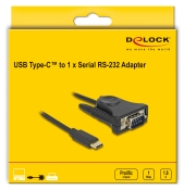 Delock Adapter USB Type-C™ > 1 x Seriell DB9 RS-232 1,8 m