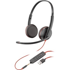 Poly Plantronics Blackwire C3225 Kabel Kopfbügel Stereo Headset - Schwarz - Ohraufliegend -