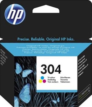 orig. HP Tintenpatrone N9K05AE Nr. 304 color Cyan/Magenta/Gelb ca. 100 Seiten 2ml