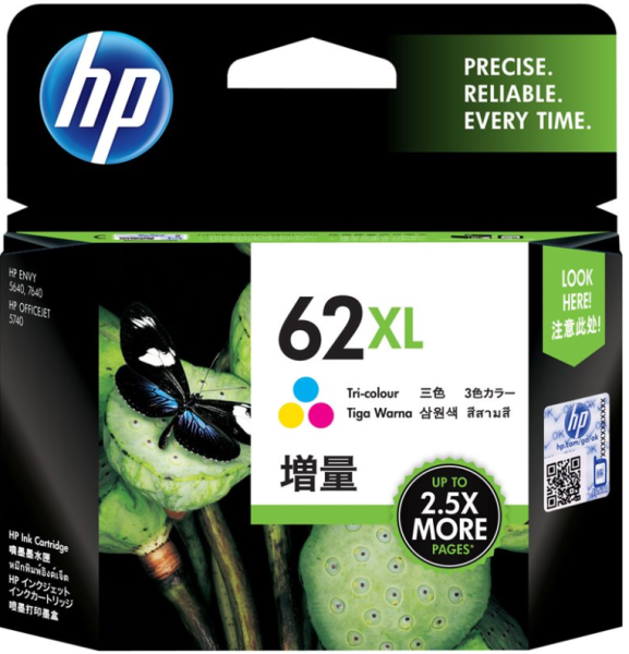 HP Tintenpatrone C2P07AE Nr. 62XL color ca. 415 Seiten